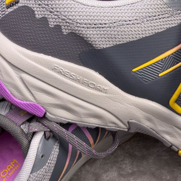 New Balance Fresh Foam t510 v6 Gray Pink Yellow Trail Running Sneakers Womens 10 - Picture 12 of 16
